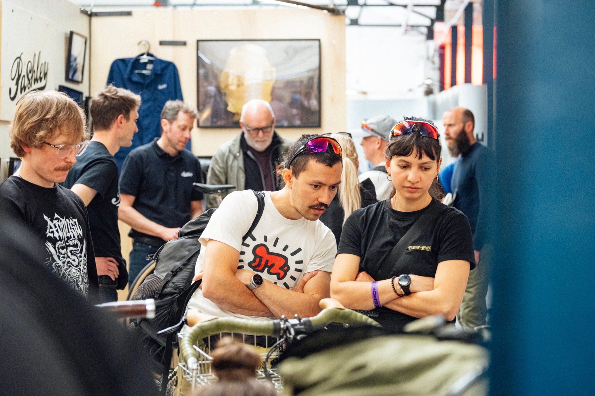 Visitors gathered around a Pashley stand at BESPOKED London